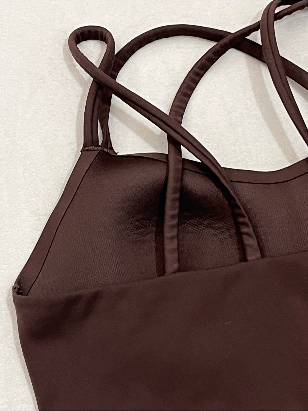Move Theology Women's Strappy Goddess Sports Bra Bralette Brown Size Medium - Picture 8 of 11